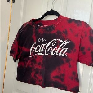 Coca Cola tie die cropped t shirt